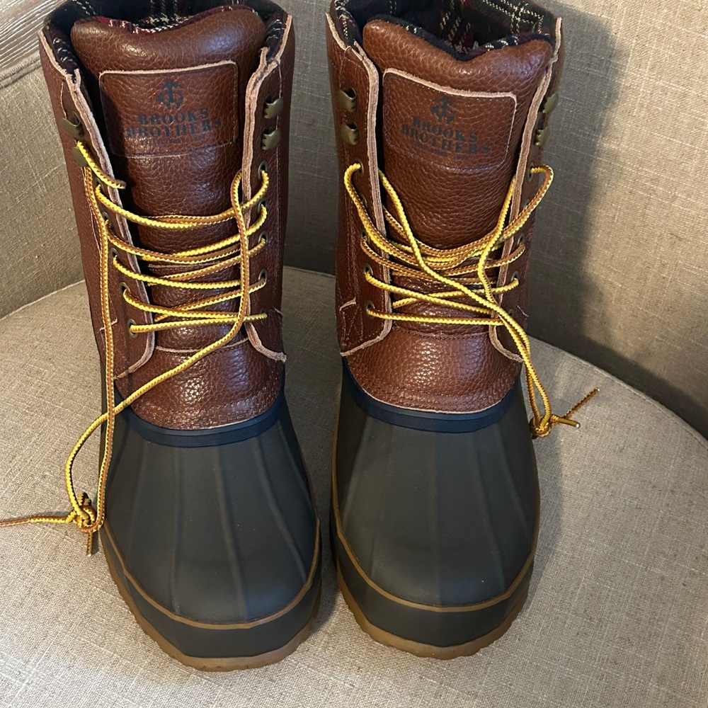 New w/o box. Men's size 11, steel shank lined duck boots